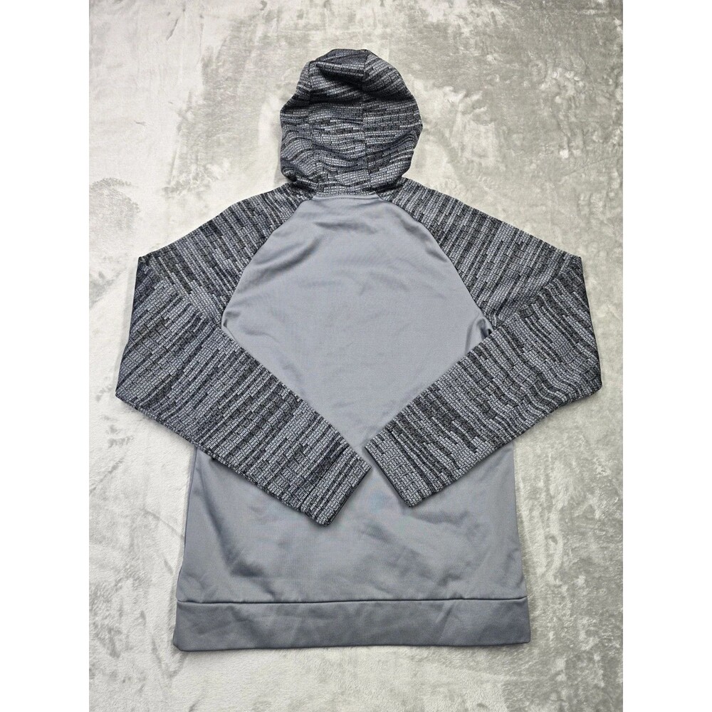 Nike Thermal Dri-Fit Hoodie Sweatshirt Gray Mens M Spell Out on Sleeves - Picture 5 of 5